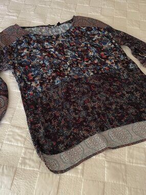 Plenty by Tracy Reese Blouse with Tab Sleeves Size Medium